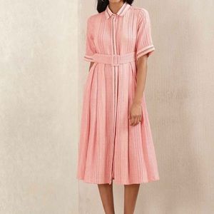 Pink Stripe Cotton Dress